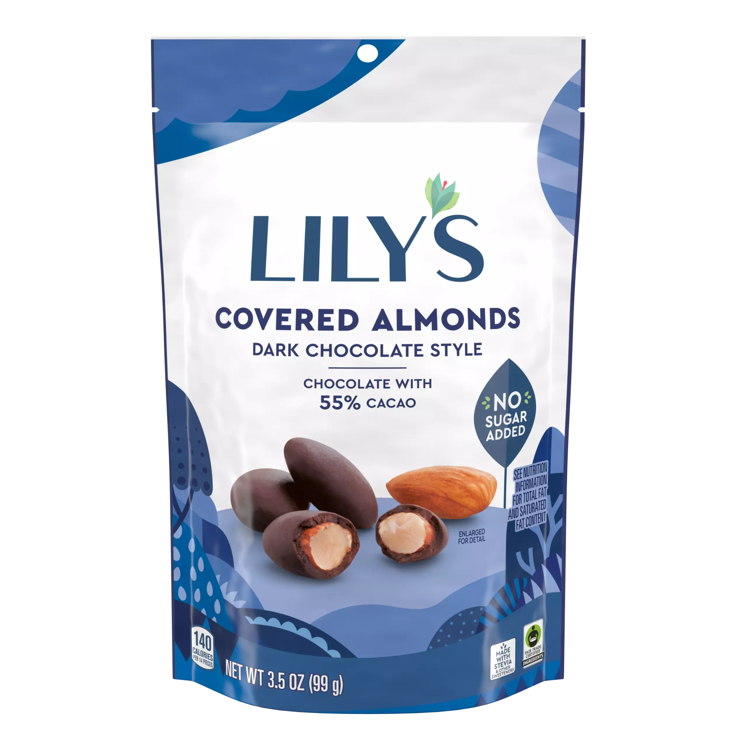 LILY'S Dark Chocolate Style Covered Almonds - 3.5 Oz Pouch
