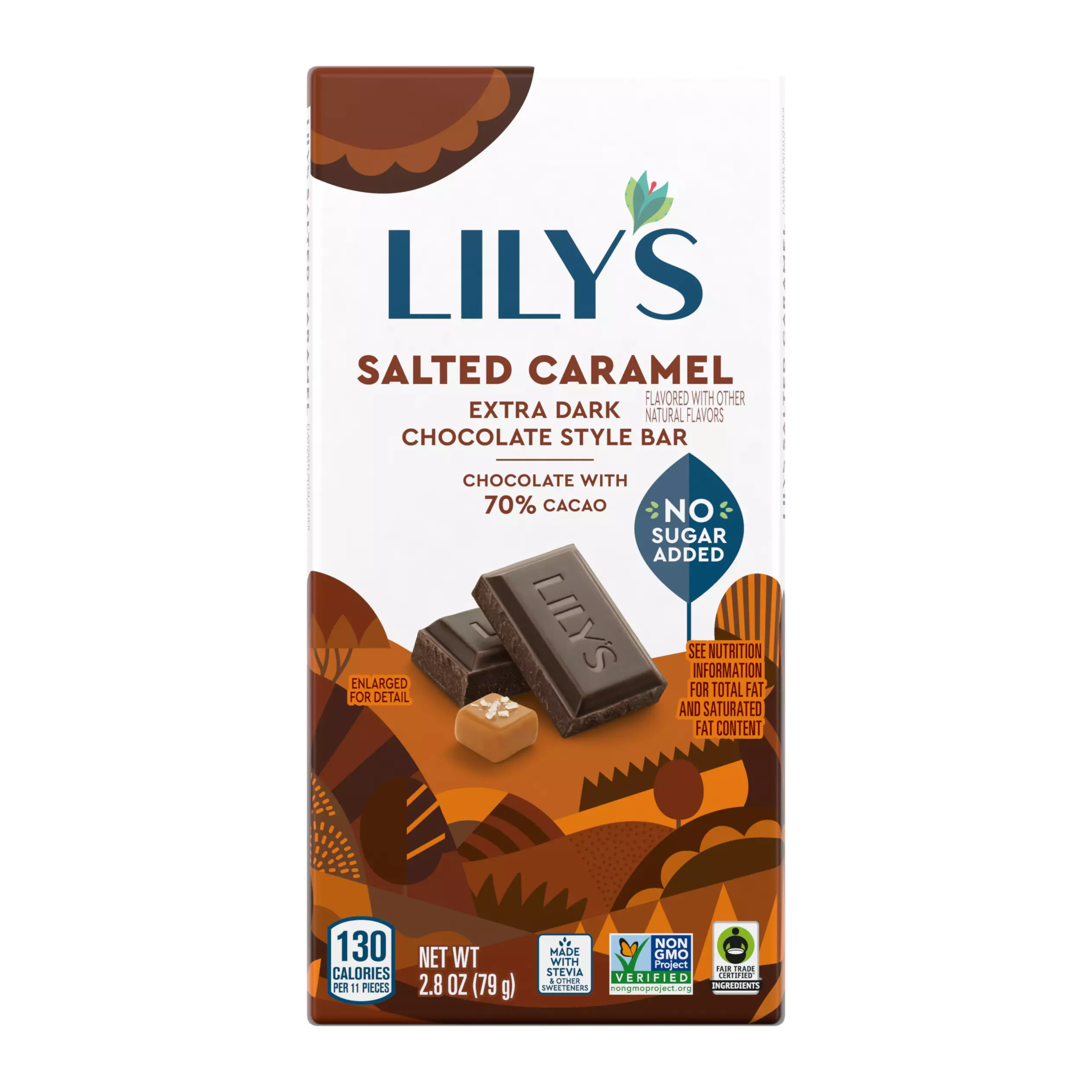 LILY'S Salted Caramel Extra Dark Chocolate Style Bar - 2.8 Oz