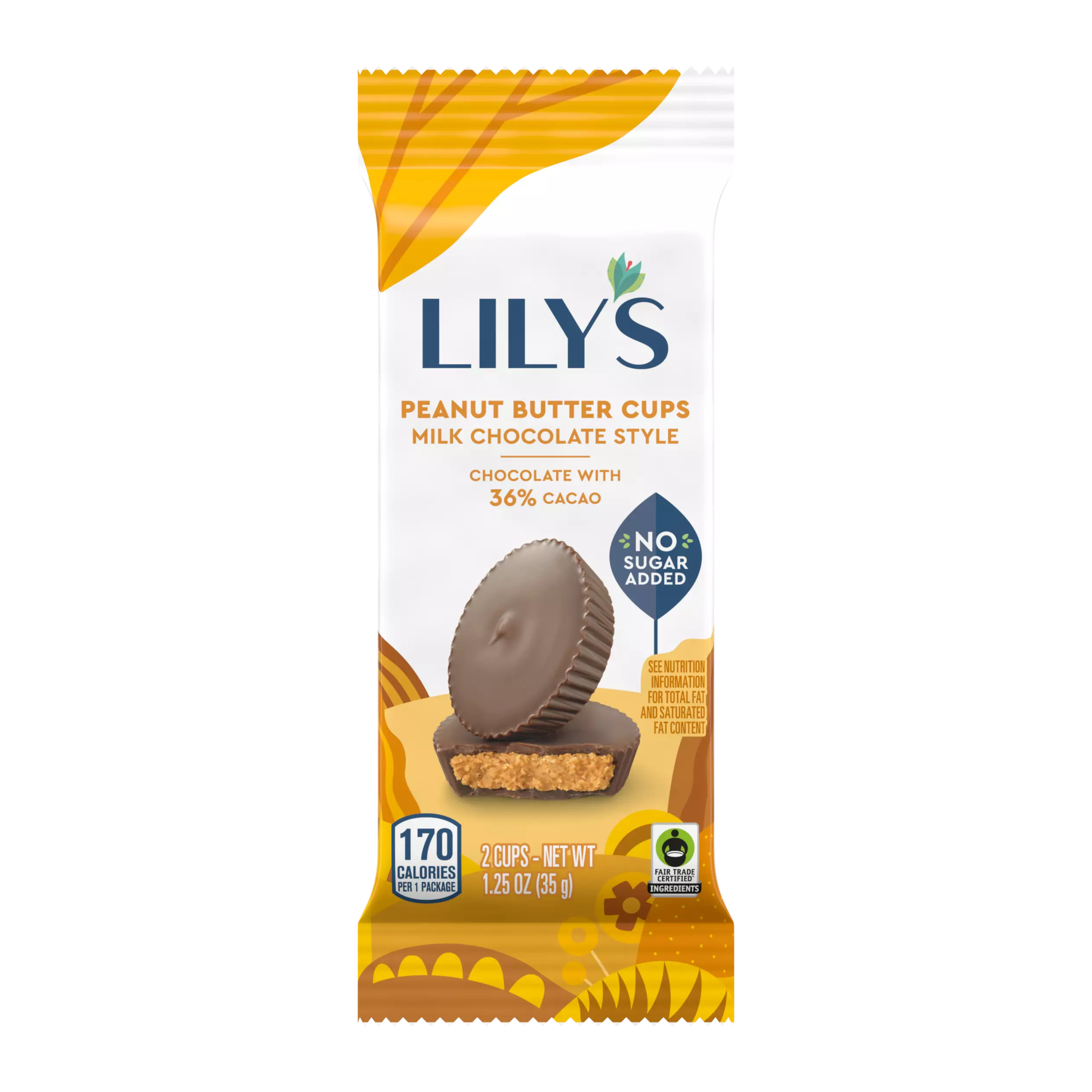 LILY'S Milk Chocolate Style Peanut Butter Cups - 1.25 Oz, 2 Pack