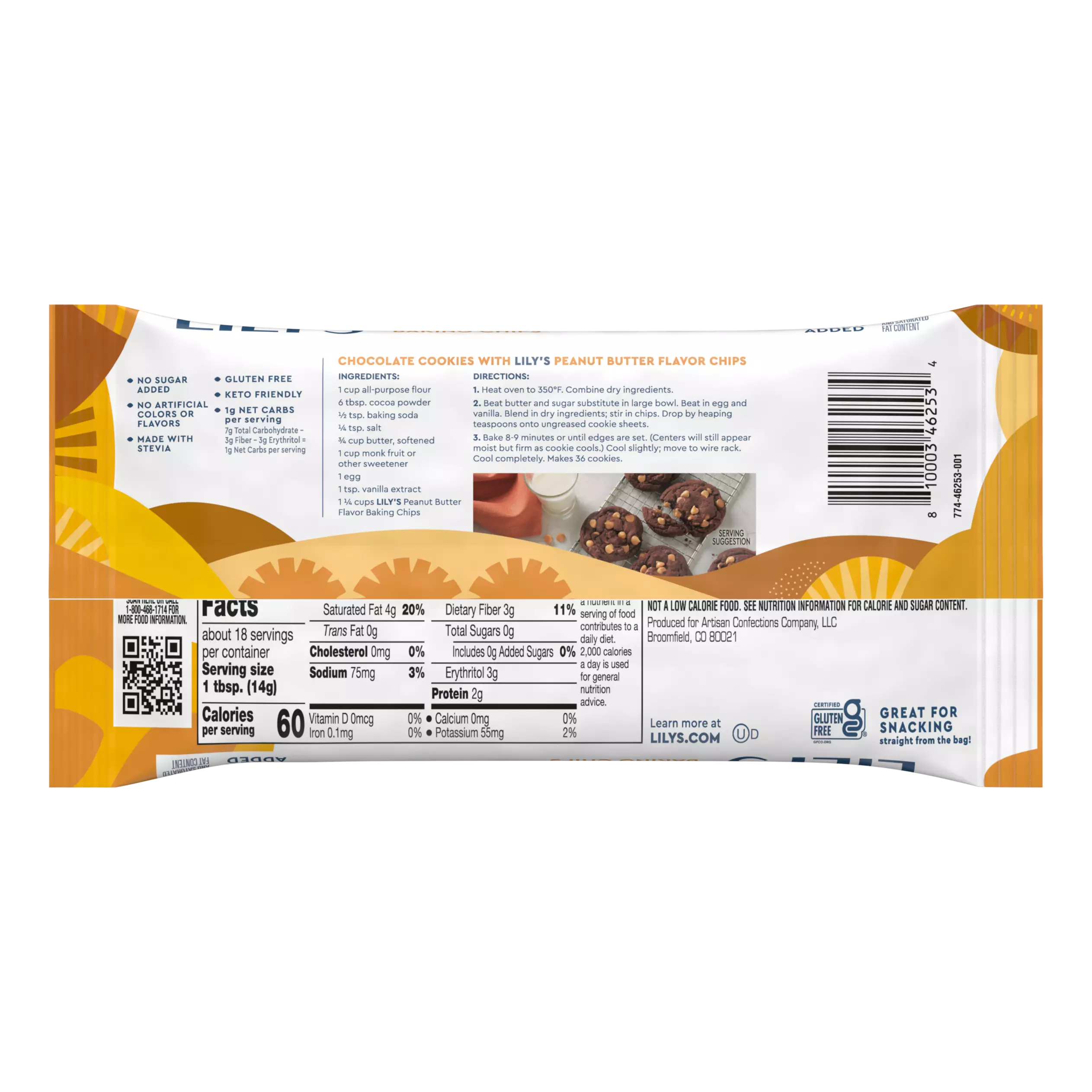 Alternative view of LILY'S Peanut Butter Flavor Baking Chips - 9 Oz Bag