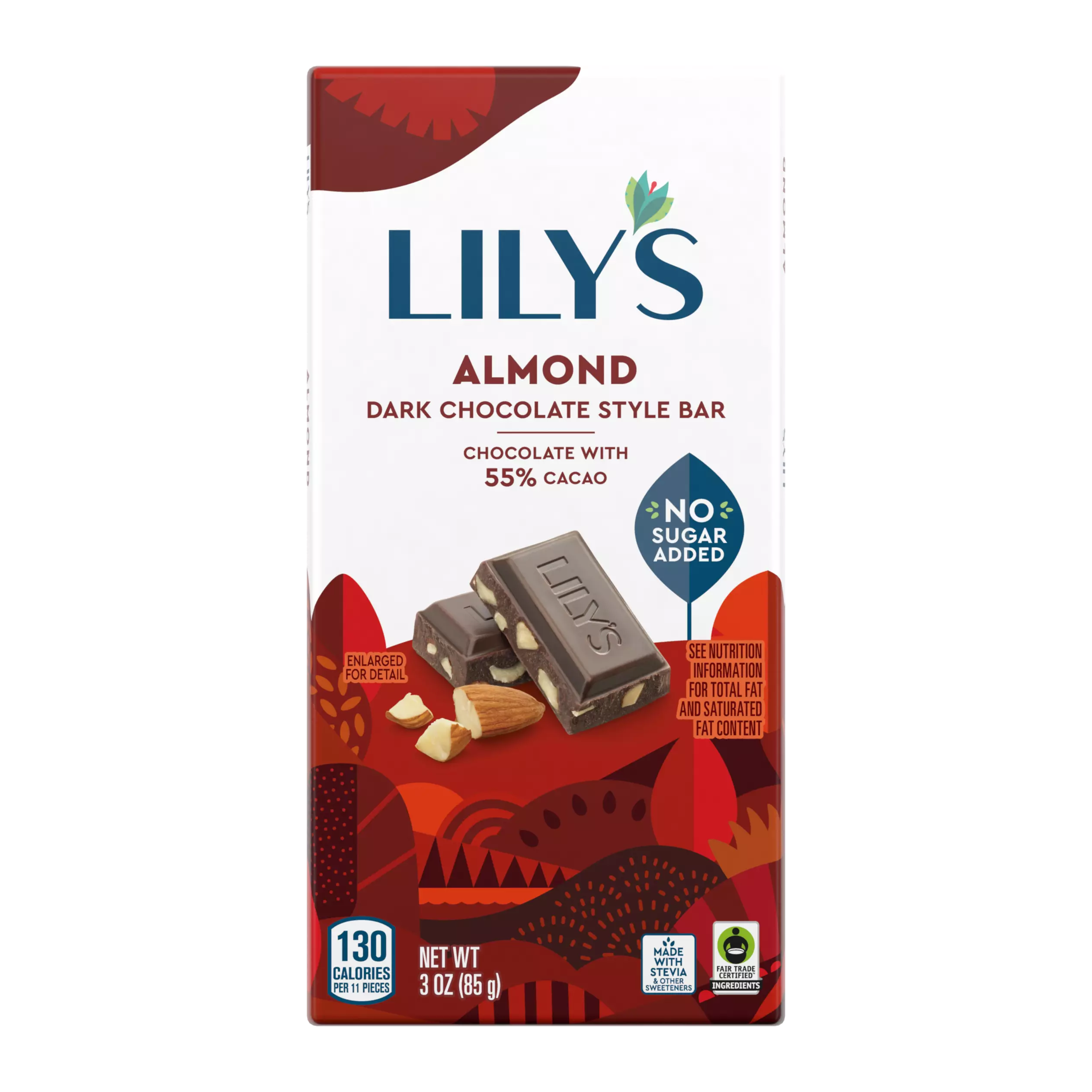 LILY'S Almond Dark Chocolate Style Bar - 3 Oz