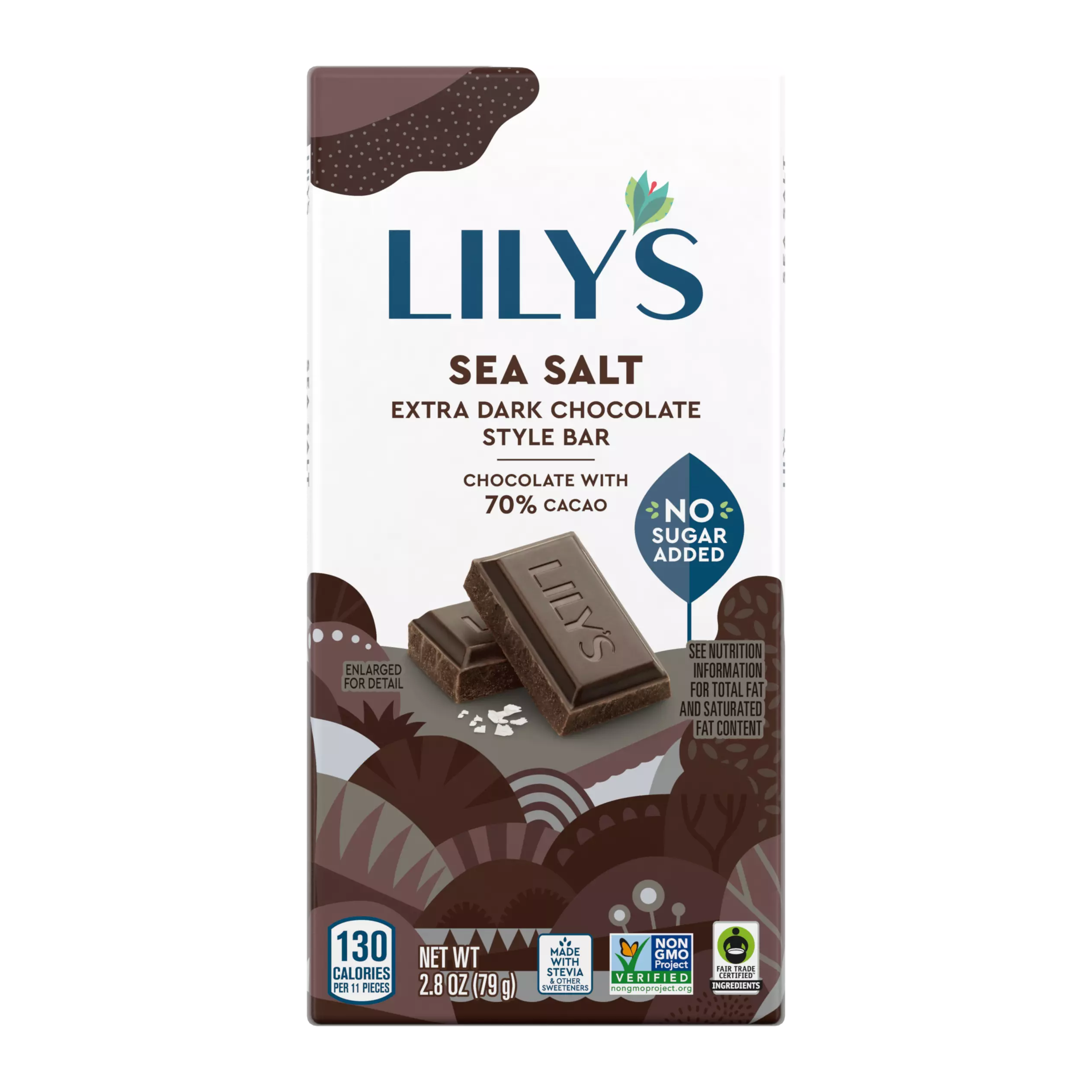 LILY'S Sea Salt Extra Dark Chocolate Style Bar - 2.8 Oz