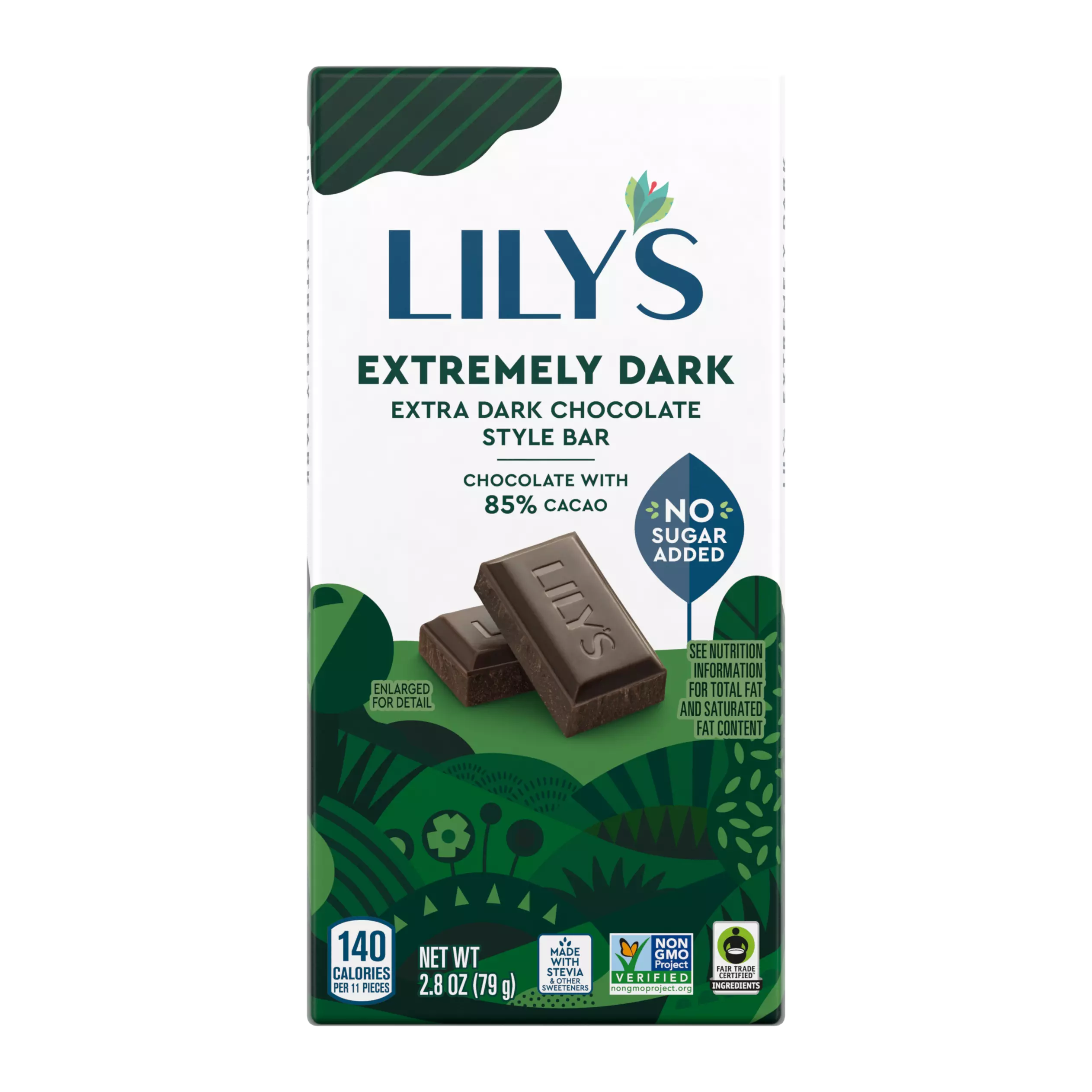 LILY'S Extremely Dark Chocolate Style Bar - 2.8 Oz