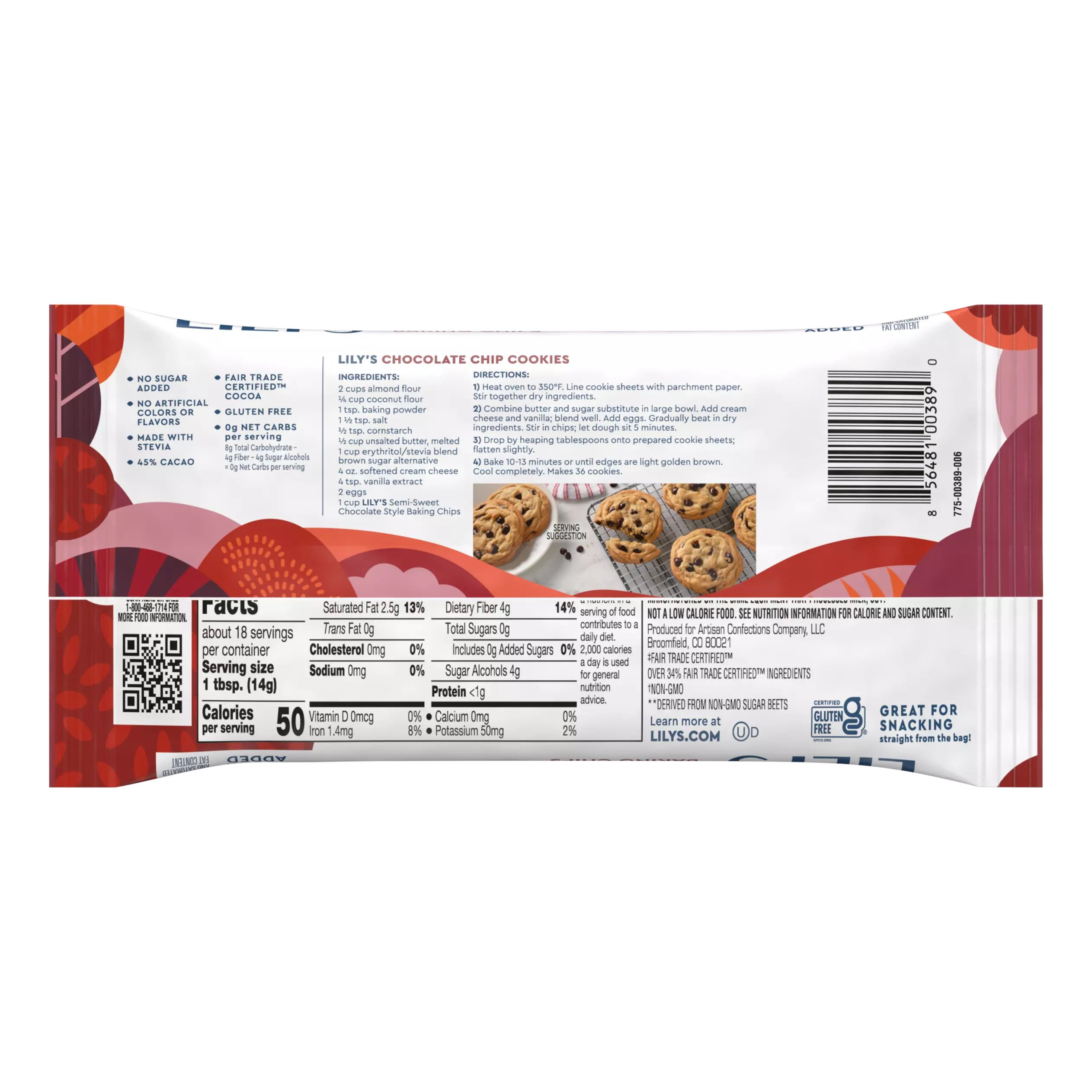 Alternative view of LILY'S Semi-Sweet Style Baking Chips - 9 Oz Bag