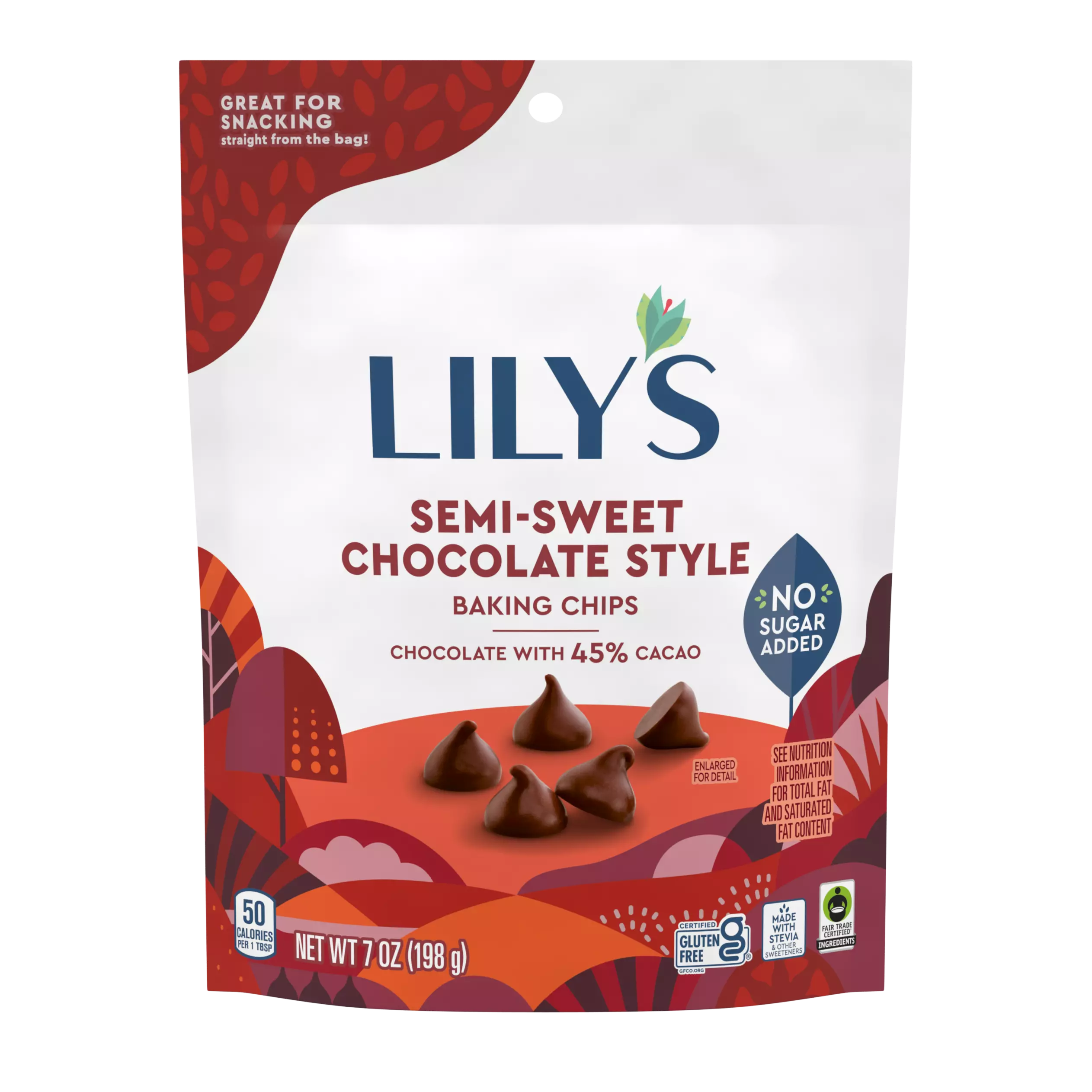 LILY'S Semi-Sweet Style Baking Chips - 7 Oz Pouch