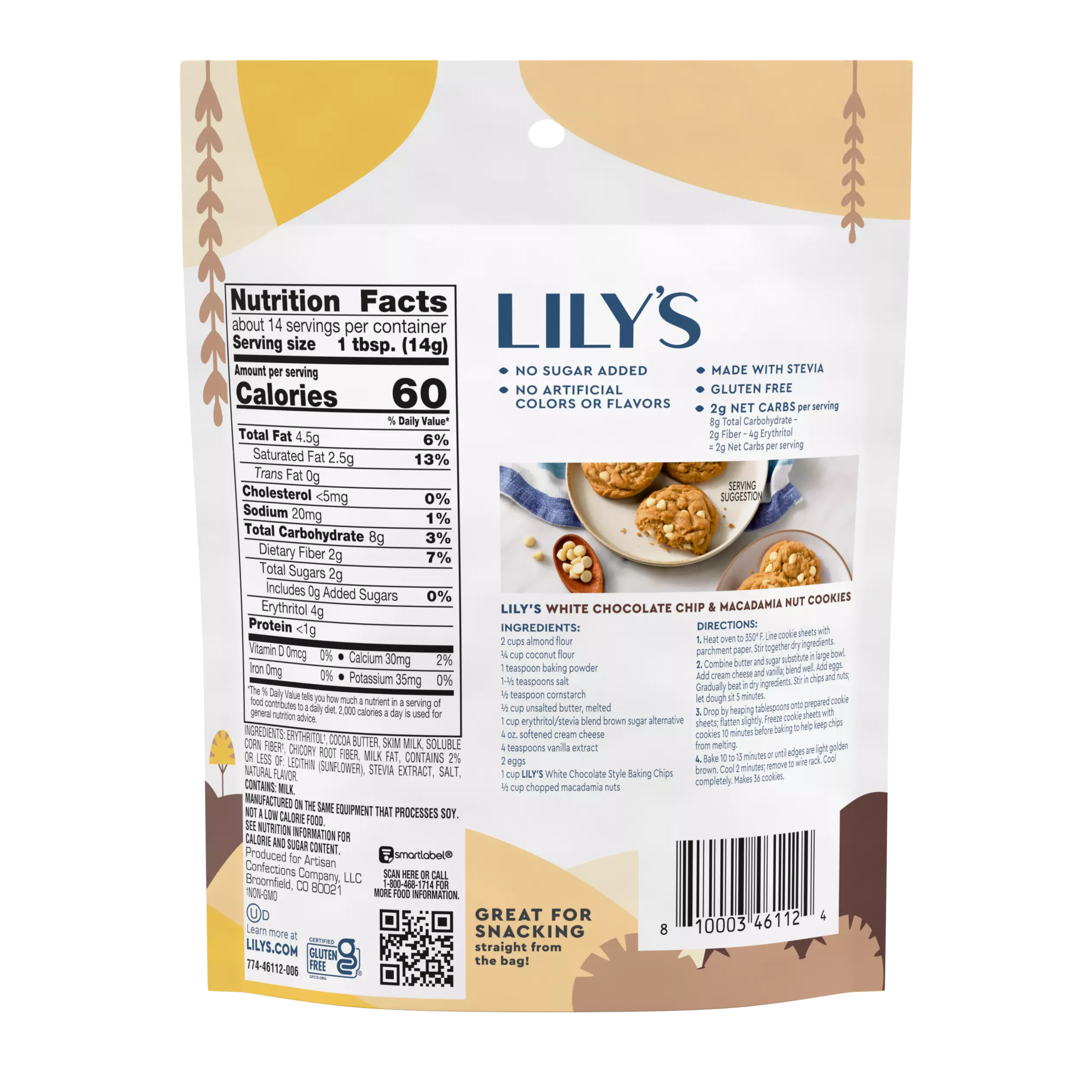 Alternative view of LILY'S White Chocolate Style Baking Chips - 7 Oz Pouch